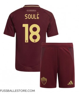 Günstige AS Roma Matias Soule #18 Heimtrikotsatz Kinder 2024-25 Kurzarm (+ Kurze Hosen)